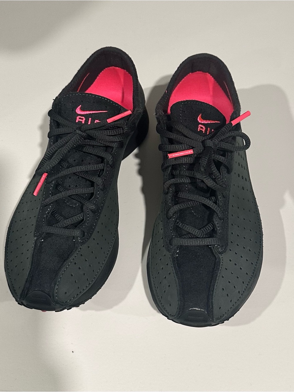 Nike Women’s Black & Hot Pink Perforated Lace-Up Sneakers